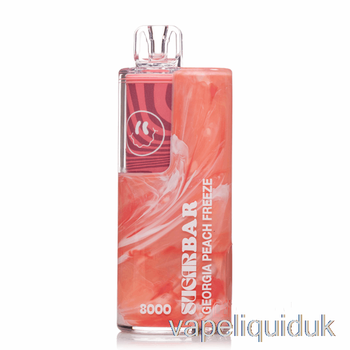 Sugar Bar SB8000 0% Zero Nicotine Disposable Georgia Peach Freeze Vape Liquid